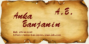 Anka Banjanin vizit kartica